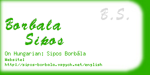 borbala sipos business card
